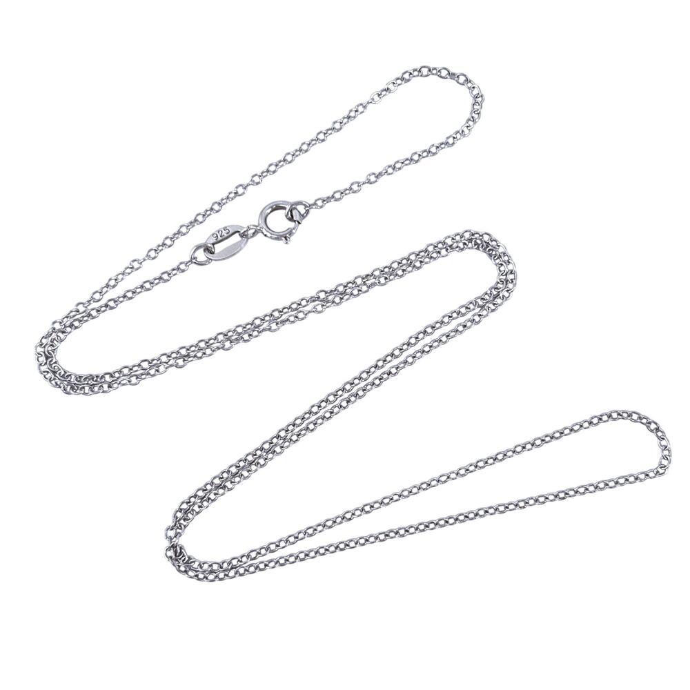 Vintage Sterling Silver 925 Cable Chain Necklace 18”